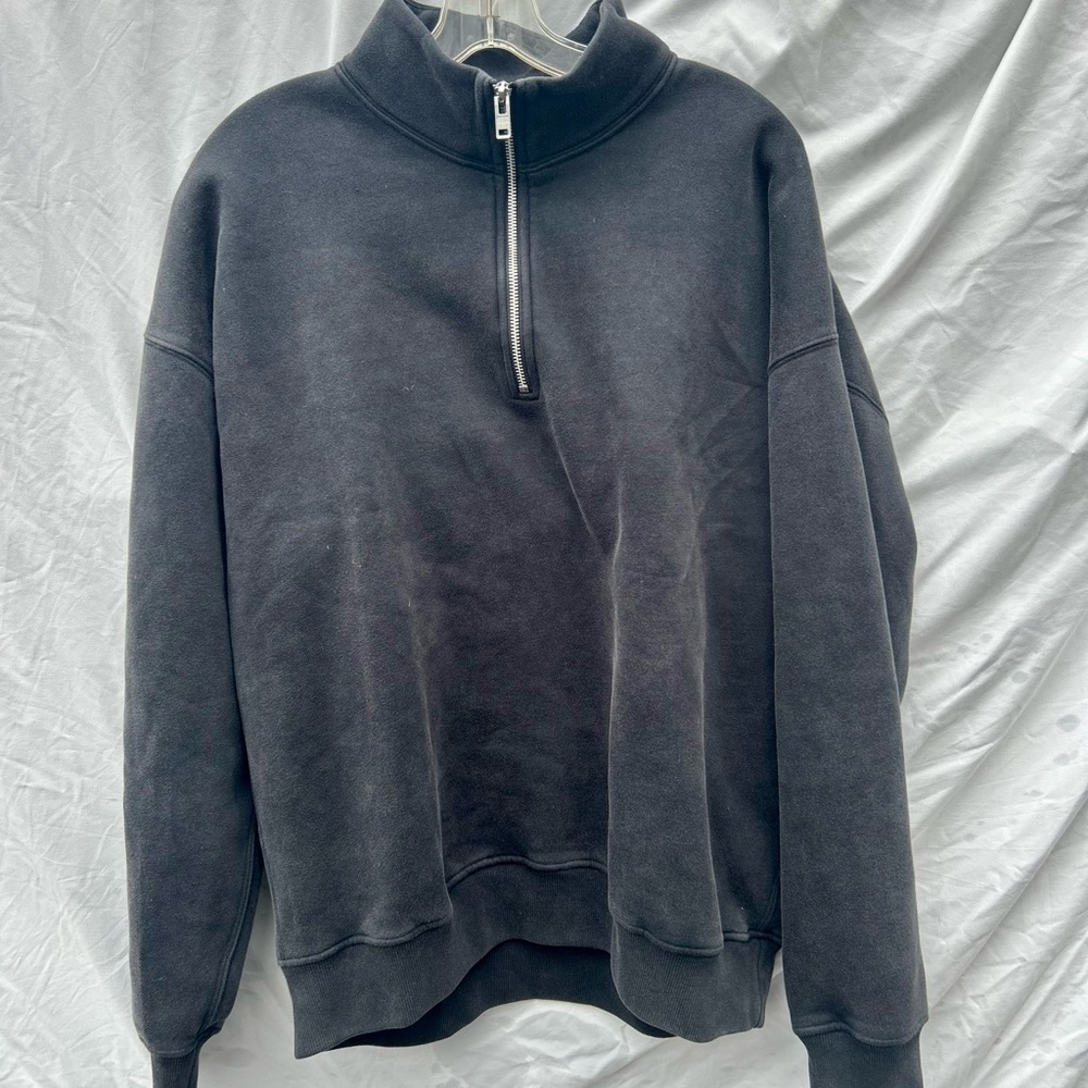Men's Abercrombie Black Half-Zip Sweater